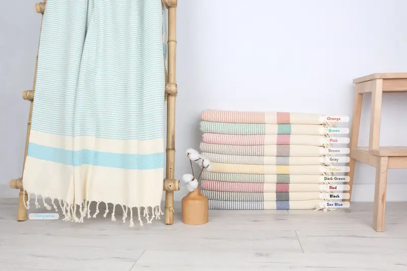 Toalla turca personalizada, toalla de regalo de dama de honor, regalos de soltera, toalla de lunares de algodón 70x40, regalos para él, regalo del día de la boda para la novia - 1