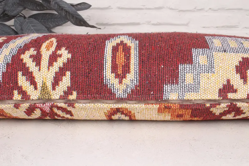 Neutral Pillow Sham, Cushion, Kilim Pillow Cover, Throw Kilim Pillow, Vintage Kilim Pillow, 12x36 Red Pillow, Wholesale Cushion Cover - 5