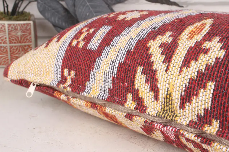 Neutral Pillow Sham, Cushion, Kilim Pillow Cover, Throw Kilim Pillow, Vintage Kilim Pillow, 12x36 Red Pillow, Wholesale Cushion Cover - 7