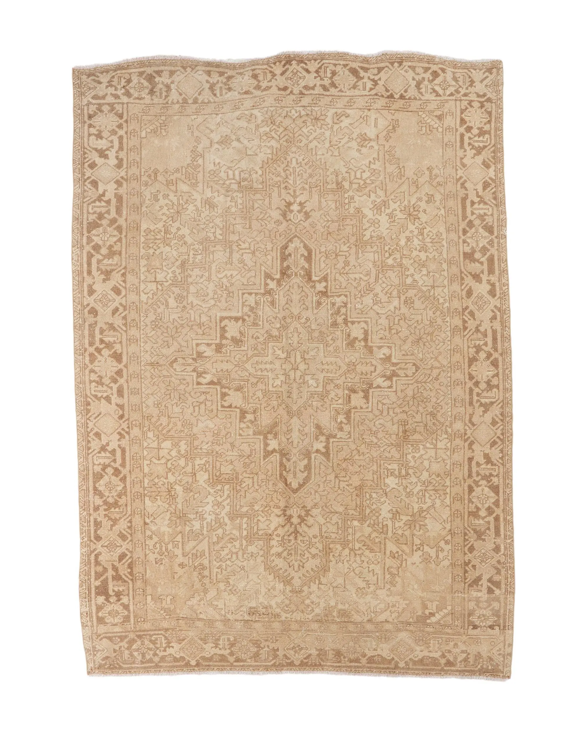6.4x9.1 ft Türk Halısı, Vintage Büyük Halı, Kahverengi Oryantal Yün Halı - 1
