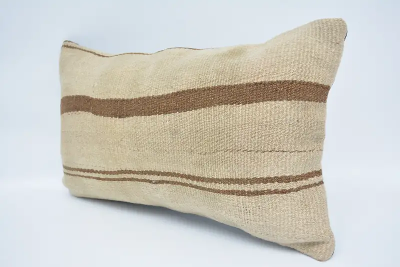 Boho Pillow, Sofa Pillow Case, Pillow, Interior Designer Pillow, Vintage Kilim Pillow Pillow, 12x20 Beige Cushion Case, Kilim Pillow Cover - 4