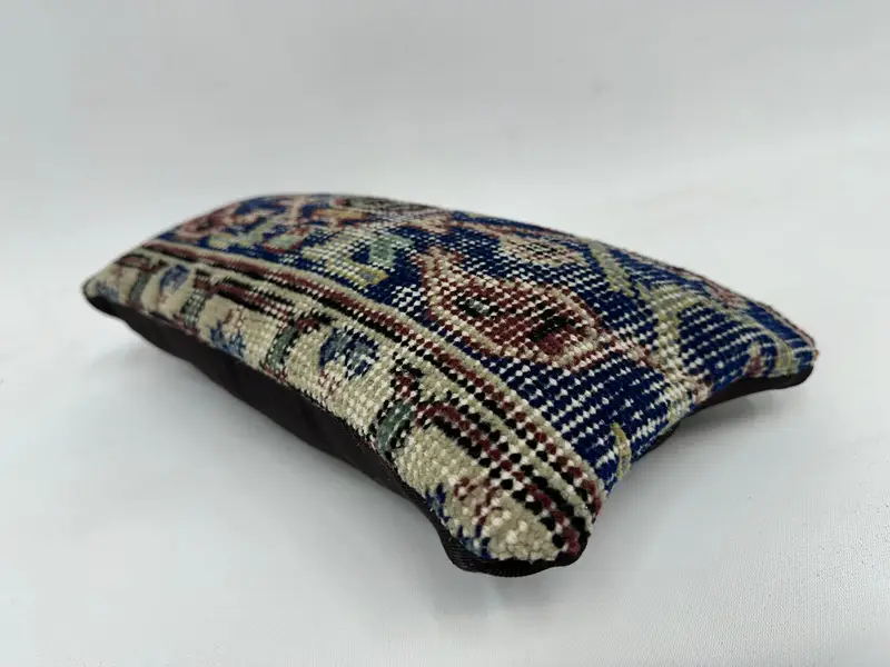 Floor Pillow, Vintage Pillow, 8x16 Blue Pillow, Square Throw Pillow Sham, Home Decor Pillow, Bolster Cushion, Cushion Cover, Throw Kilim Pillow - 6