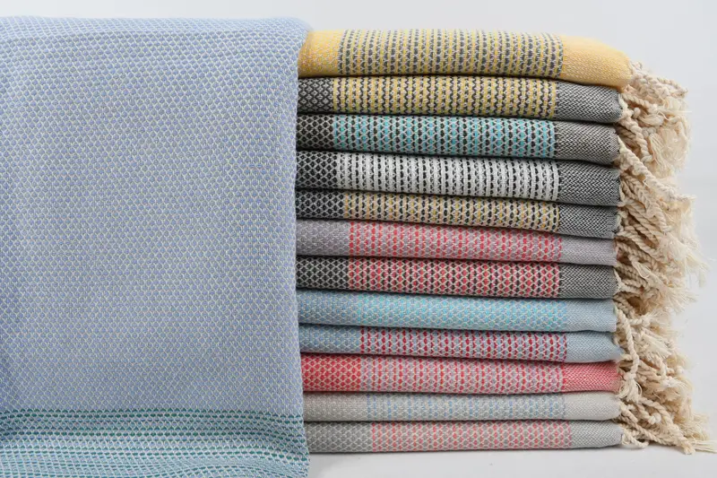 Turkish hand towel, 70x40 Cotton Geometric Towel, Bridesmaid Gift Towel, Pool Towels, Birthday Gift, Personalized Gift, Handmade Turkish Towel - 1