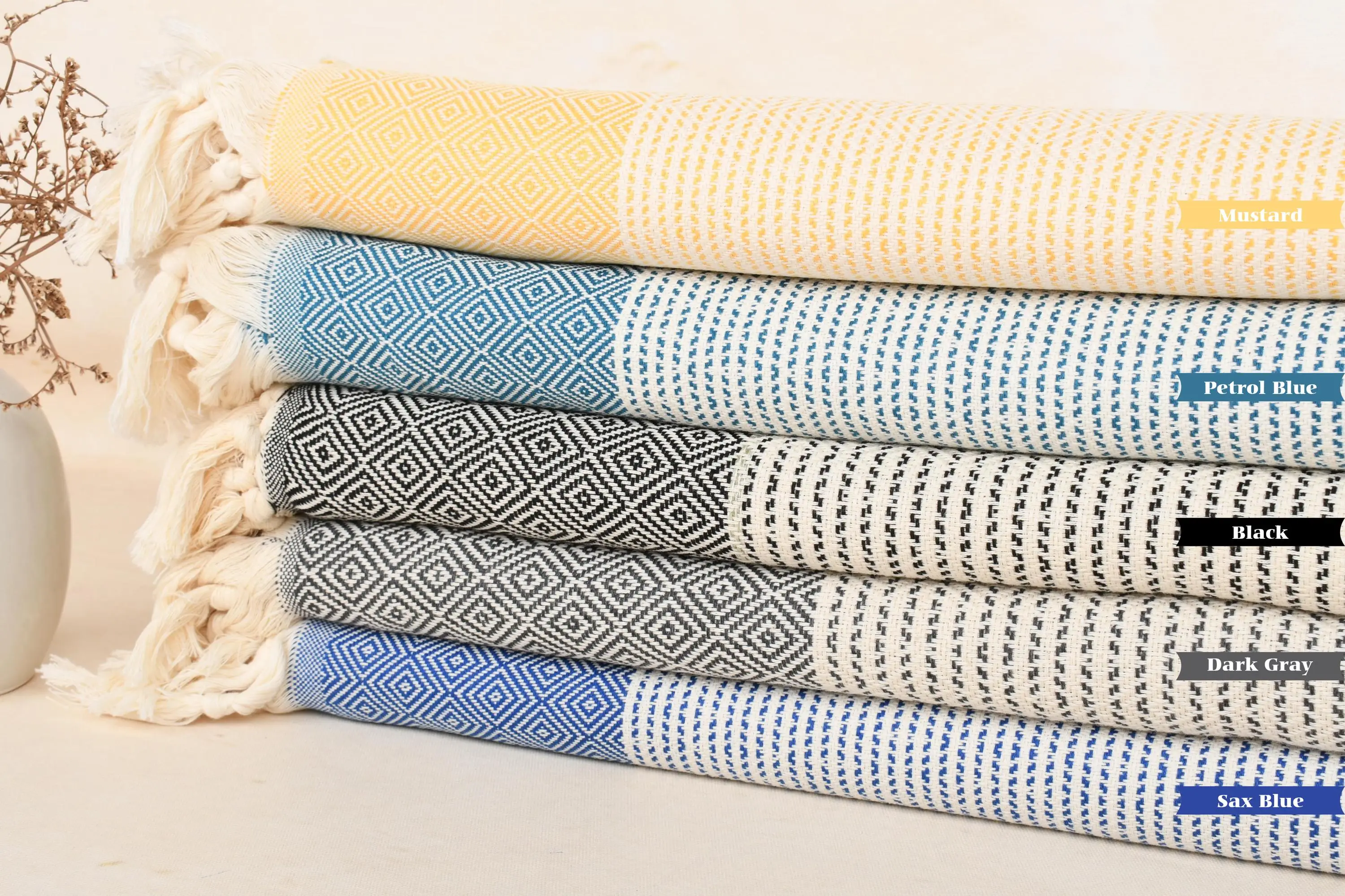 Bachelorette Organic Cotton Towel Beige, 36x71 Inches - 1