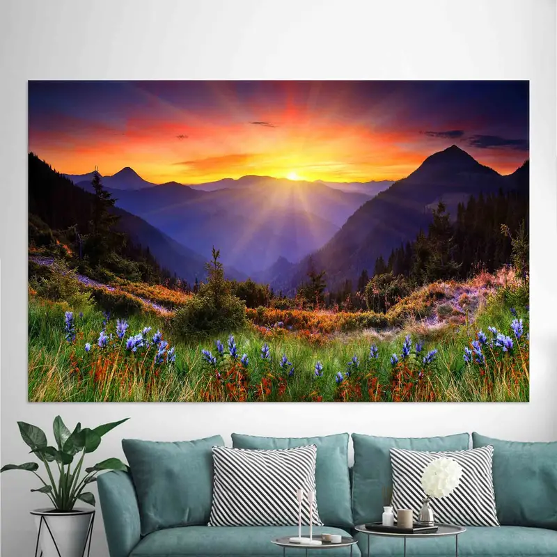 Sunrise Mountain View Canvas: Nature's Beauty in Print