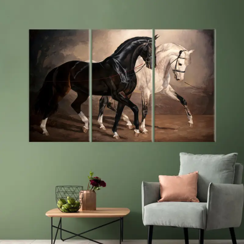 Horse Canvas Art, Horse Lover Gift, Love Art Decor, Valentines Day Gift, Canvas Wall Art, Modern Art Decor, Wall Art Decor,Canvas Art, - 6