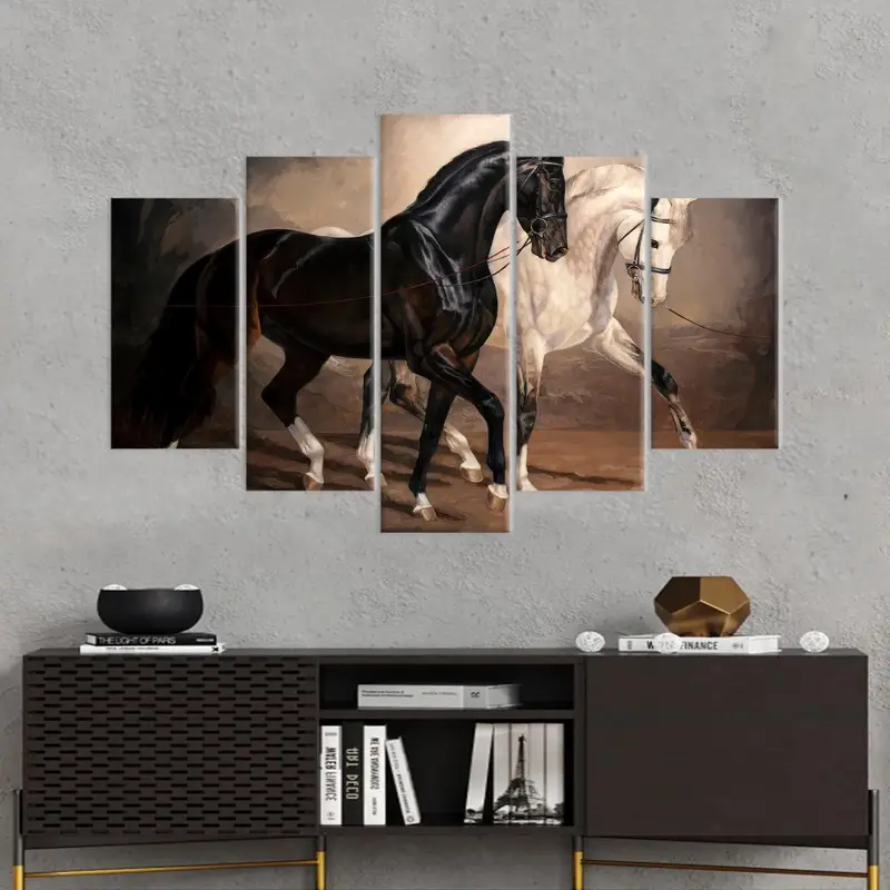 Horse Canvas Art, Horse Lover Gift, Love Art Decor, Valentines Day Gift, Canvas Wall Art, Modern Art Decor, Wall Art Decor,Canvas Art, - 2