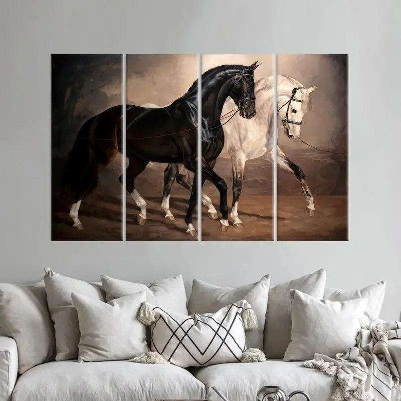 Horse Canvas Art, Horse Lover Gift, Love Art Decor, Valentines Day Gift, Canvas Wall Art, Modern Art Decor, Wall Art Decor,Canvas Art, - 7