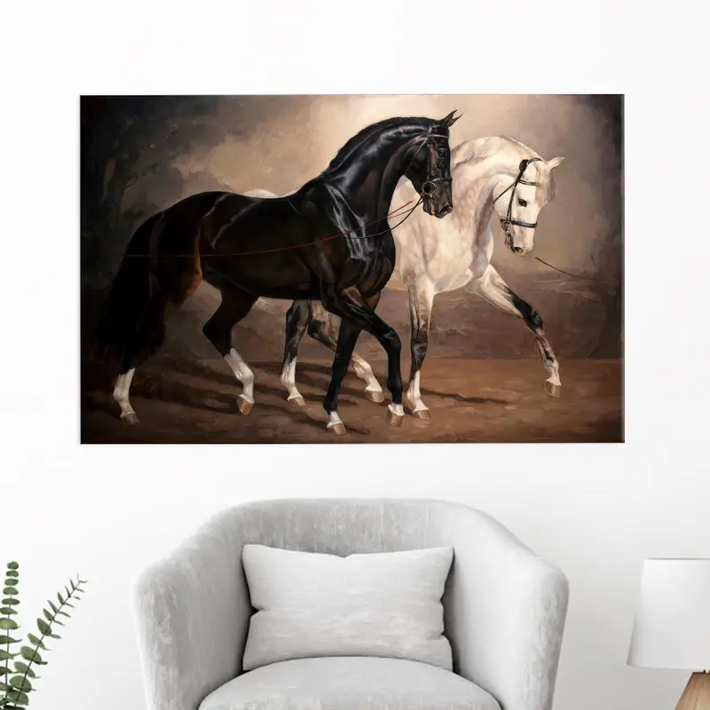 Horse Canvas Art, Horse Lover Gift, Love Art Decor, Valentines Day Gift, Canvas Wall Art, Modern Art Decor, Wall Art Decor,Canvas Art, - 9