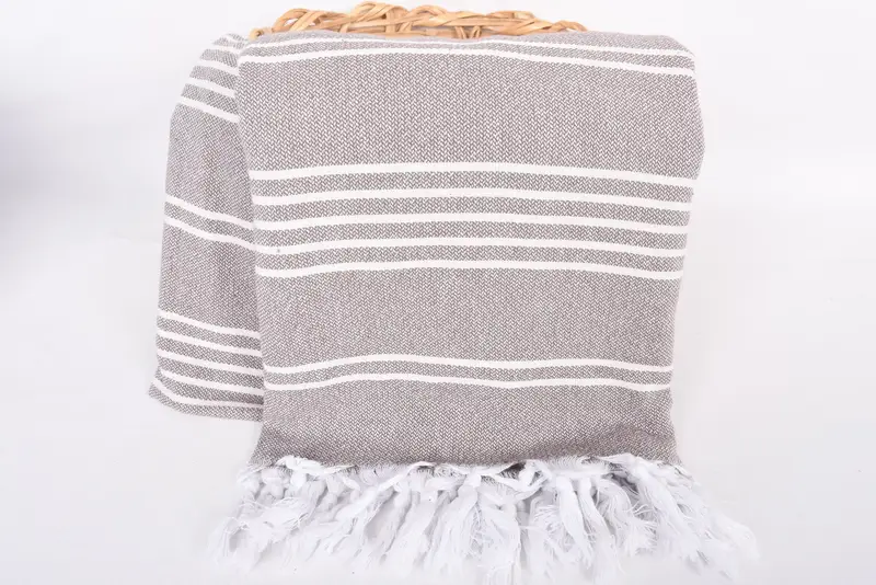96x70 Cotton Striped Towel, Turkish Tablecloth, Bridal Shower Gift, Personalized Wedding Gift For Couple, Woven Throw Blanket, Personalized Blanket - 5