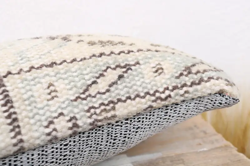 Gift Pillow, Pillow, Boho Throw Pillow Cover, Patio Pillow Sham, Antique Pillows, Handmade Kilim Cushion, 8x16 Beige Pillow Case, Oriental Cushion - 6