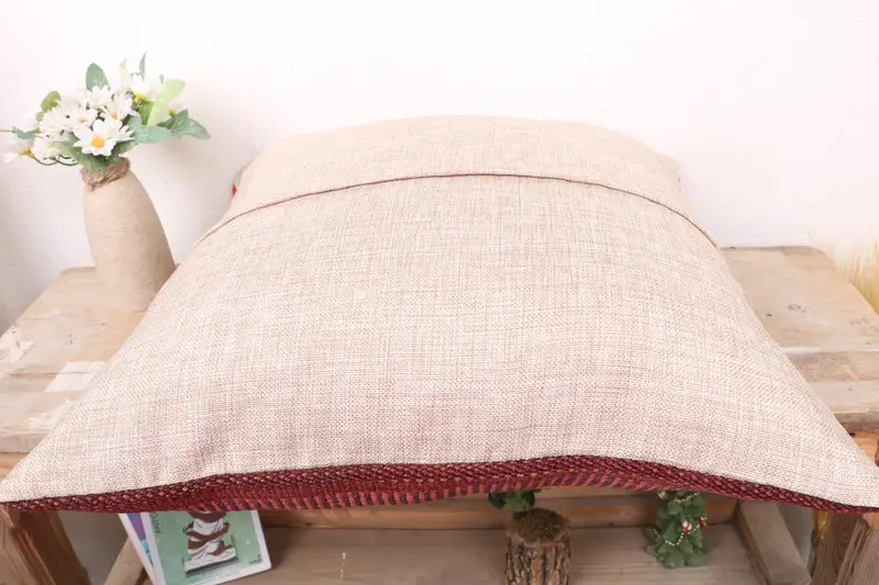 Pillow Case, Seat Pillow, Home Decor Pillow, Ethnical Kilim Rug Pillow, Turkish Pillow, 18x18 Red Pillow, Pastel Cushion Case - 7