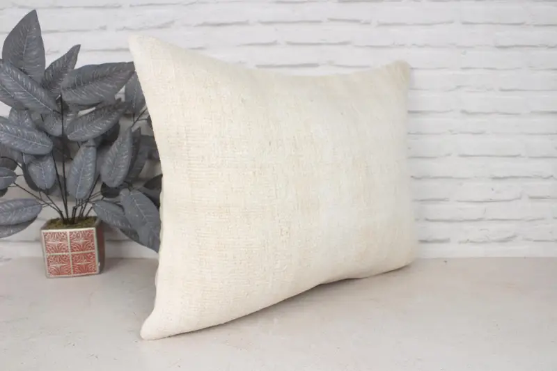 Antique Pillows, Sustainable Cushion Cover, Pillow for Sofa, 20x28 Beige Pillow Cover, Vintage Kilim Pillow, Ethnic Pillow Cover Cushion, Cushion - 3