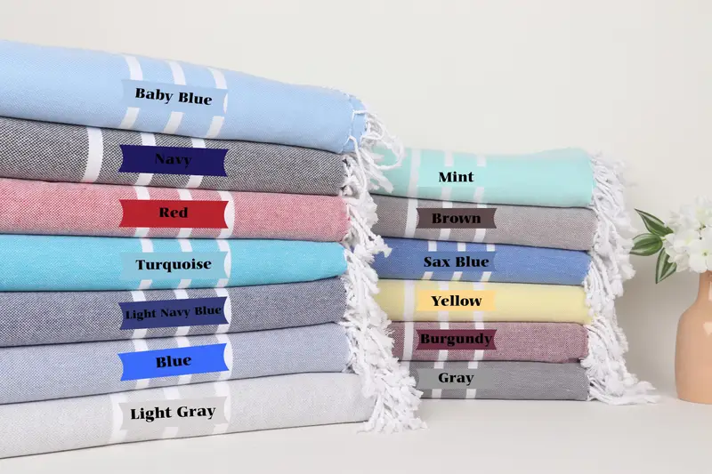 Bachelorette Party Favors, Gift For Him, Bridemaids Beach Towel, Home Gift, 70x40 Cotton Striped Towel, Turkish bath towel for spa, Summer Gift - 1