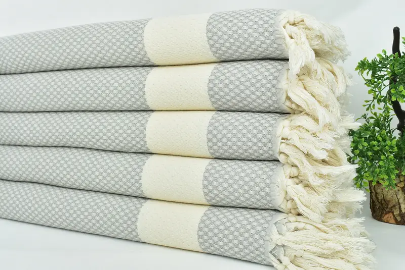 Spa havlu, Türk havlu, düğün eli hediye, özel düğün hediyesi, yoga havlu, bekar hediye, 68x36 pamuk geometrik havlu, hafif havlu - 3
