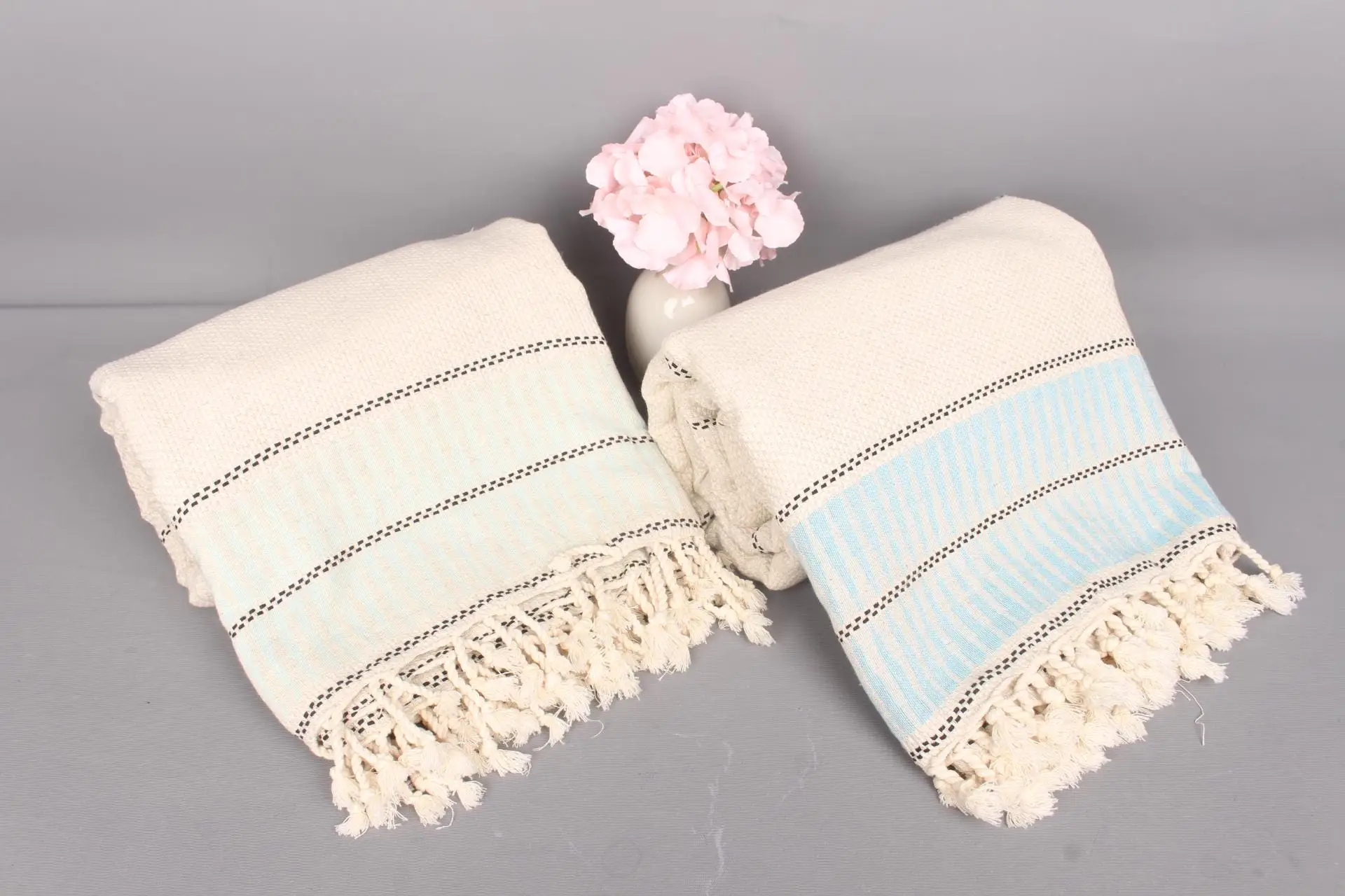 95x103 Pamuk Atma Bej Chevron Desen, King Size, Organik Pamuk - 1