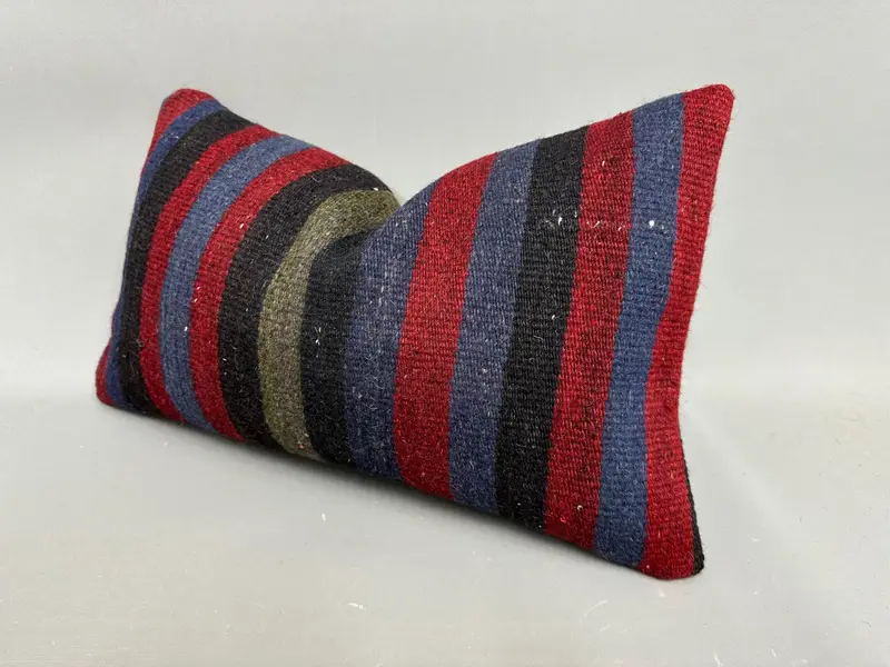 12x20 Purple Pillow Sham, Boho Pillow Sham Cover, Cushion, Vintage Pillow, Retro Throw Cushion Case, Kilim Cushion Sham, Handmade Pillow Sham - 3