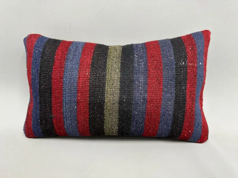 12x20 Purple Pillow Sham, Boho Pillow Sham Cover, Cushion, Vintage Pillow, Retro Throw Cushion Case, Kilim Cushion Sham, Handmade Pillow Sham - 4