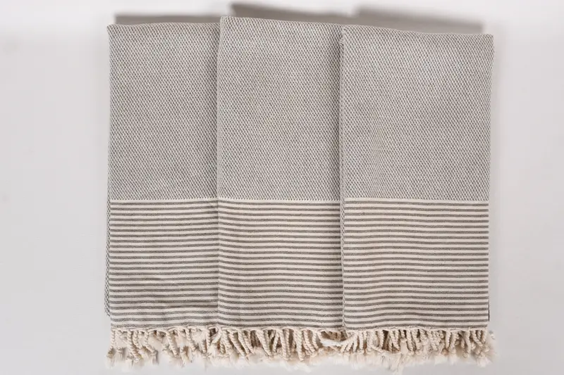Turkish hand towel, 70x36 Cotton Striped Towel, Bridesmaid Proposal Gift, Thin and lightweight Turkish peshtemal, Bridal Shower Favors, Luxury towel - 7