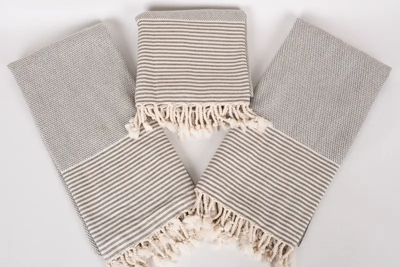 Turkish hand towel, 70x36 Cotton Striped Towel, Bridesmaid Proposal Gift, Thin and lightweight Turkish peshtemal, Bridal Shower Favors, Luxury towel - 6