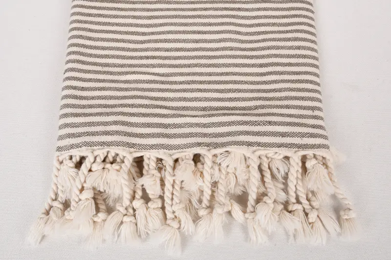 Turkish hand towel, 70x36 Cotton Striped Towel, Bridesmaid Proposal Gift, Thin and lightweight Turkish peshtemal, Bridal Shower Favors, Luxury towel - 3
