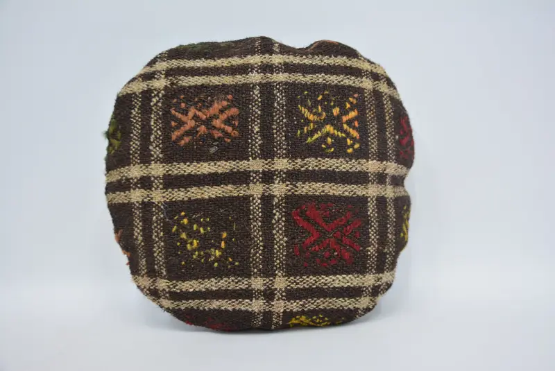 Kilim Pillow, 16x16 Brown Cushion, Boho Pillow, Designer Throw Pillow Cover, Pillow Sham, Neutral Throw Pillow, Vintage Pillow - 1