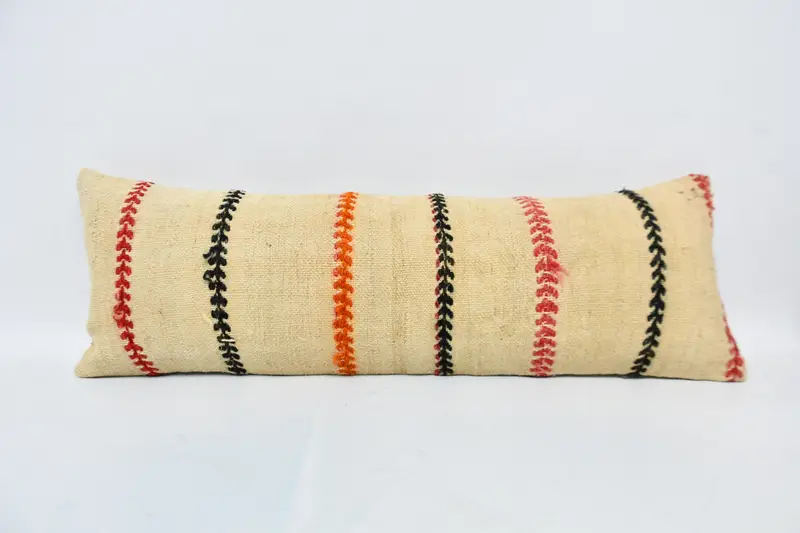 Wholesale Cushion, 12x36 Beige Cushion Cover, Gift Pillow, Handmade Kilim Cushion, Garden Pillow Case, Pillow, Ethnical Kilim Rug Pillow - 1