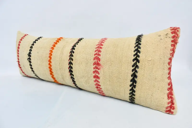 Wholesale Cushion, 12x36 Beige Cushion Cover, Gift Pillow, Handmade Kilim Cushion, Garden Pillow Case, Pillow, Ethnical Kilim Rug Pillow - 4