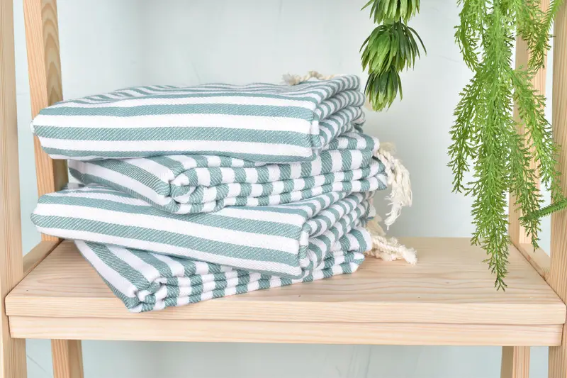 Monogram Beach Towel, Gift For The Home Decor, Bridesmaid Towel, Sand-resistant towel, Custom Gift, 70x40 Cotton Striped Towel, Employee Gifts - 7