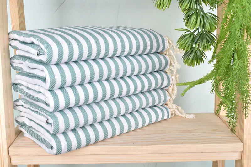 Monogram Beach Towel, Gift For The Home Decor, Bridesmaid Towel, Sand-resistant towel, Custom Gift, 70x40 Cotton Striped Towel, Employee Gifts - 2