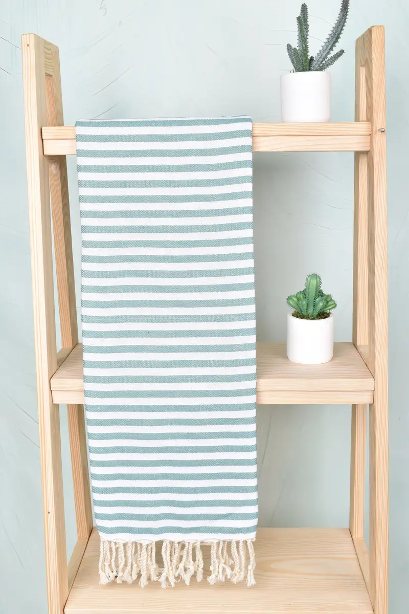 Monogram Beach Towel, Gift For The Home Decor, Bridesmaid Towel, Sand-resistant towel, Custom Gift, 70x40 Cotton Striped Towel, Employee Gifts - 8