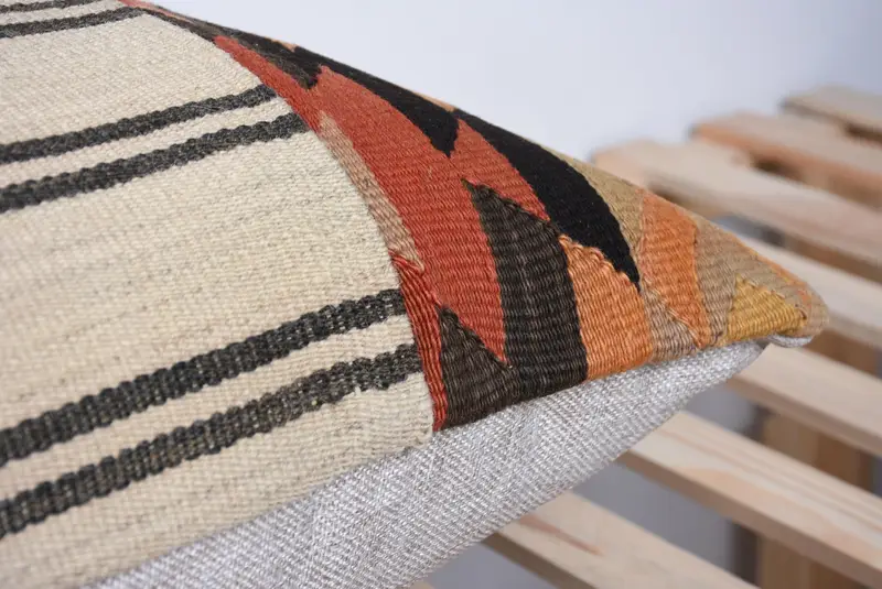 Pillow, Vintage Kilim Throw Pillow, Outdoor Bolster Cushion Case, Handmade Pillow Cover, Pillow for Couch, 20x28 Red Cushion Case, Antique Pillows - 7