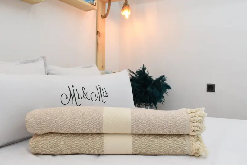 Decorative Blanket, Gift For The Home Decor, Bridal Shower Favor, Bridal Shower Gift, Woven Throw Blanket, Organic Throw, 92x80 Cotton Diamond Towel - 1
