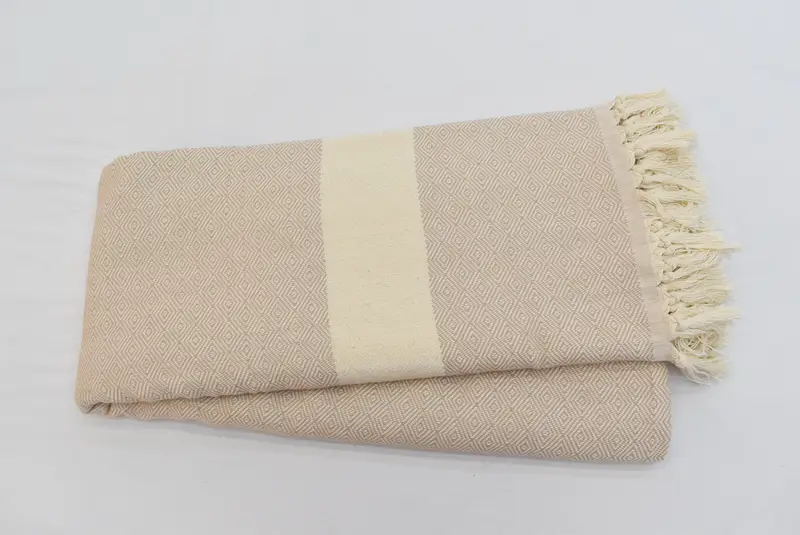 Decorative Blanket, Gift For The Home Decor, Bridal Shower Favor, Bridal Shower Gift, Woven Throw Blanket, Organic Throw, 92x80 Cotton Diamond Towel - 2