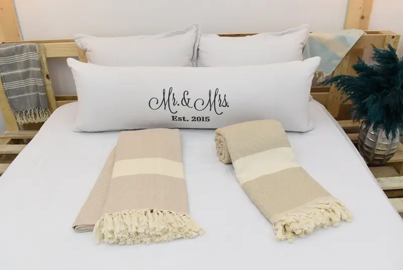 Decorative Blanket, Gift For The Home Decor, Bridal Shower Favor, Bridal Shower Gift, Woven Throw Blanket, Organic Throw, 92x80 Cotton Diamond Towel - 3