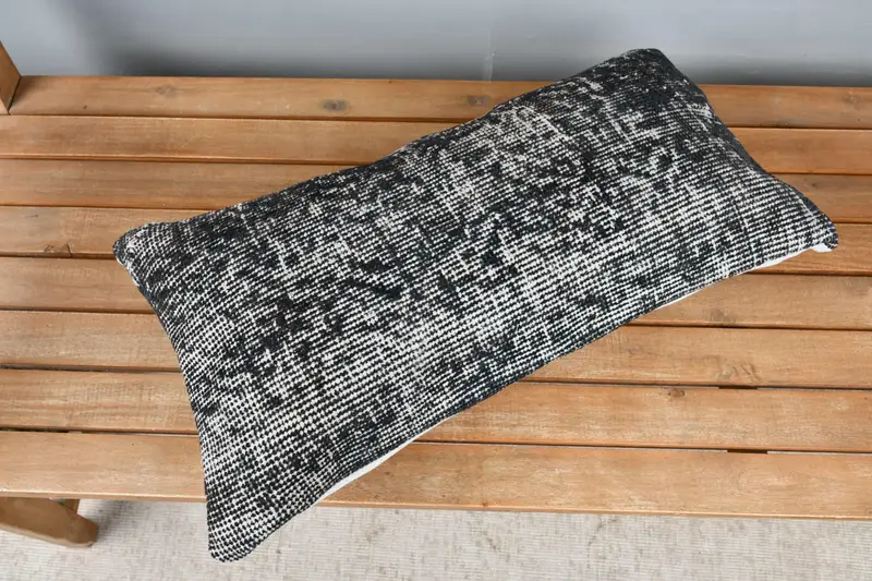 Tapestry Pillow Cover, Yoga Pillow Cover, Throw Kilim Pillow, Pillow, Home Decor Pillow, Pillow for Couch, 12x24 Gray Pillow Case - 2