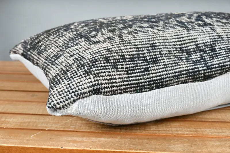Tapestry Pillow Cover, Yoga Pillow Cover, Throw Kilim Pillow, Pillow, Home Decor Pillow, Pillow for Couch, 12x24 Gray Pillow Case - 4