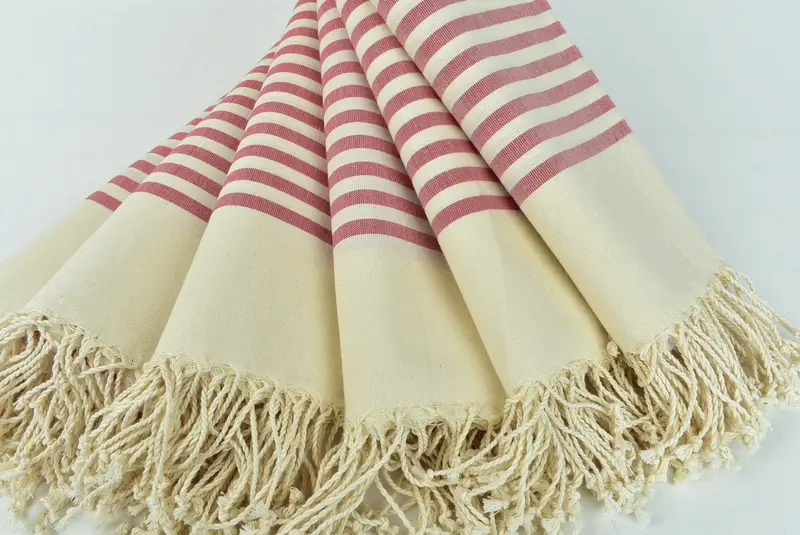 Large Turkish Towel, Luxury towel, 70x40 Cotton Striped Towel, Embroidered Towel, Luxury Turkish beach towel for summer vacation, Birthday Gift - 4