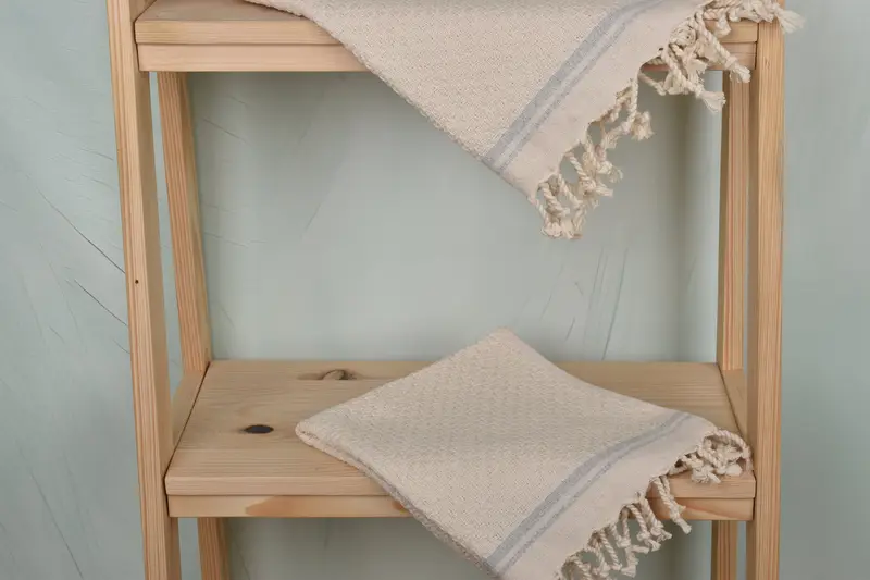 Geschenk für das Wohnkultur, 38x18 Baumwollstreifenhandtuch, personalisiertes Küchentuch, Monogramm Handtuch, monogrammiertes Handtuch, Willkommen Hochzeitsgeschenk - 5