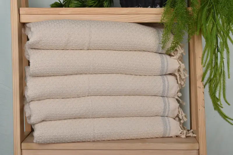 Geschenk für das Wohnkultur, 38x18 Baumwollstreifenhandtuch, personalisiertes Küchentuch, Monogramm Handtuch, monogrammiertes Handtuch, Willkommen Hochzeitsgeschenk - 1