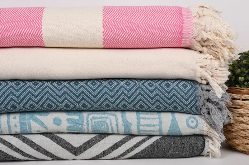Valentines Day Gift For Him, Turkish Bedcover, 80x60 Cotton Set of 5 Towel, Custom Wedding Gifts, Turkish Blanket, Boho Throw Blankets - 3