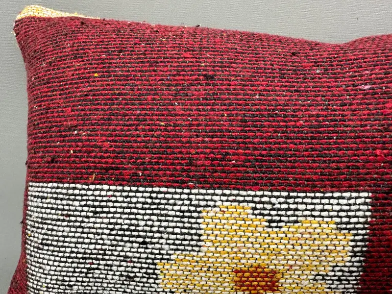 Pillow Sham, 10x20 Red Cushion Cover, Kilim Pillow Cover, Interior Designer Pillow, Nomadic Pillow Case, Pillow for Couch, Office Chair Pillow Cover - 5