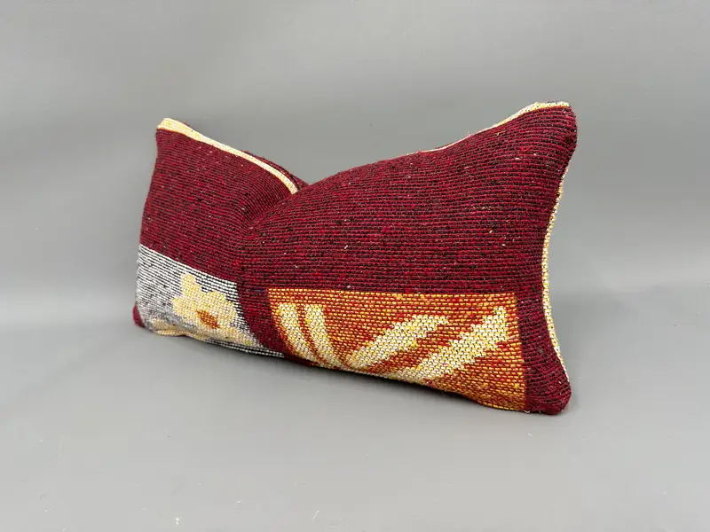 Pillow Sham, 10x20 Red Cushion Cover, Kilim Pillow Cover, Interior Designer Pillow, Nomadic Pillow Case, Pillow for Couch, Office Chair Pillow Cover - 3