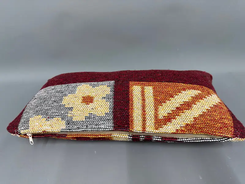 Pillow Sham, 10x20 Red Cushion Cover, Kilim Pillow Cover, Interior Designer Pillow, Nomadic Pillow Case, Pillow for Couch, Office Chair Pillow Cover - 7