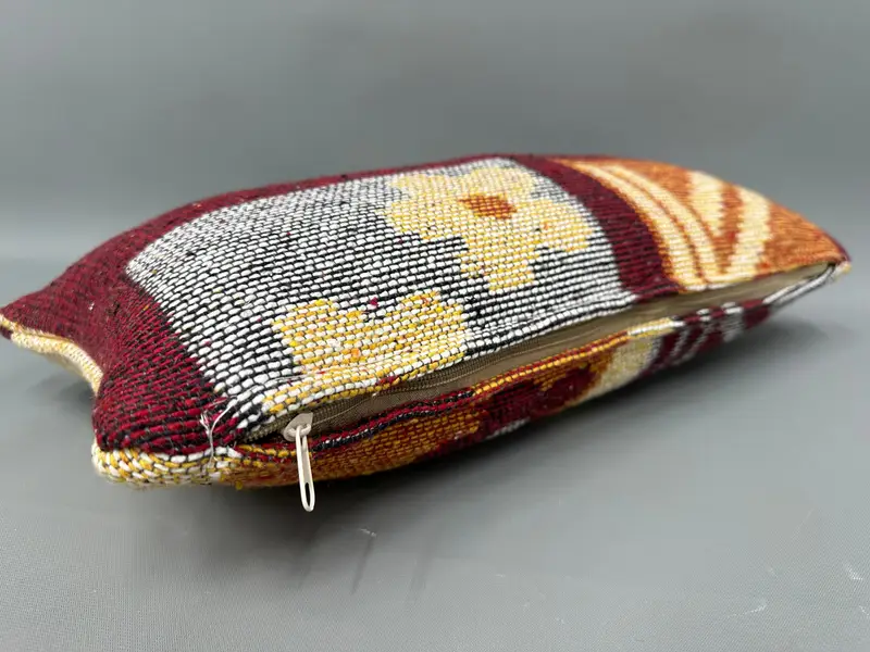 Pillow Sham, 10x20 Red Cushion Cover, Kilim Pillow Cover, Interior Designer Pillow, Nomadic Pillow Case, Pillow for Couch, Office Chair Pillow Cover - 6