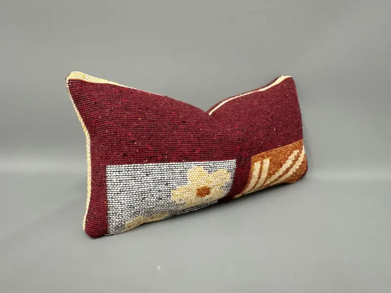 Pillow Sham, 10x20 Red Cushion Cover, Kilim Pillow Cover, Interior Designer Pillow, Nomadic Pillow Case, Pillow for Couch, Office Chair Pillow Cover - 2