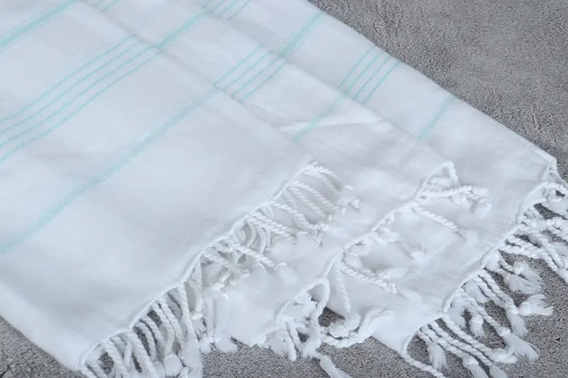 Bath towel, Gift For Bride, 70x40 Cotton Striped Towel, Large Turkish Towel, Valentines Day Gift For Her, Gifts For Him, Wedding Hand Made Gift - 5