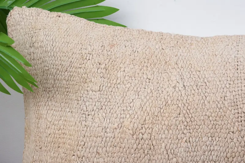 Pillow, Comfy Throw Pillow, 12x20 Beige Cushion, Handwoven Pillow Cover Cushion Case, Kilim Pillow Cover, Neutral Pillow, Kilim Pillow, Gift Pillow - 2