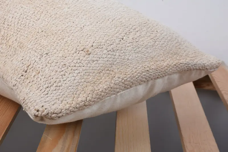 Pillow, Comfy Throw Pillow, 12x20 Beige Cushion, Handwoven Pillow Cover Cushion Case, Kilim Pillow Cover, Neutral Pillow, Kilim Pillow, Gift Pillow - 6