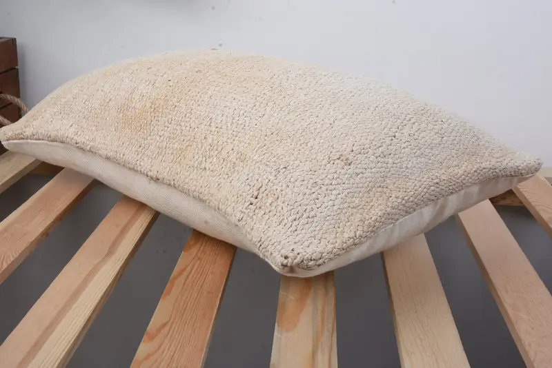 Pillow, Comfy Throw Pillow, 12x20 Beige Cushion, Handwoven Pillow Cover Cushion Case, Kilim Pillow Cover, Neutral Pillow, Kilim Pillow, Gift Pillow - 7
